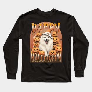 Happy Halloween vintage Samoyed Long Sleeve T-Shirt